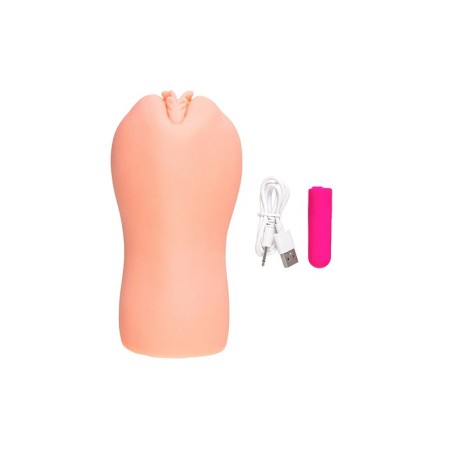 Masturbator Realistic Kokos Emily Onahole with vibration, TPR, 17.5 cm, bodily color-10