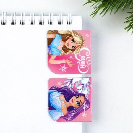 New Year's gift set, notebook, 2 l stickers and magnetic bookmarks 2 pcs "Magic set"-5