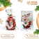 Gift package "Snowman on a sleigh" 25 x 40 cm, colored metallized pattern