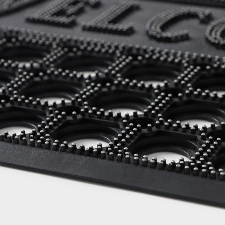 Rug of harassed cellular shares, 39.5 × 59 cm, black color-2