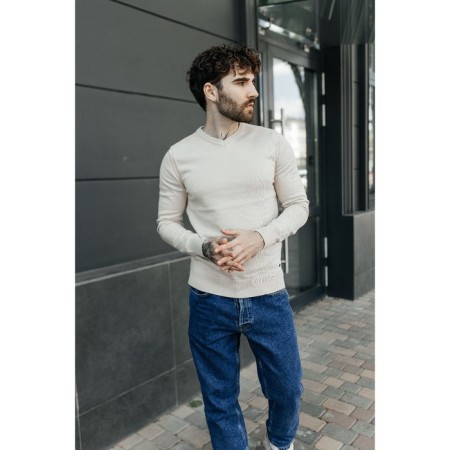 Jumper male ise, size 54, beige color-9