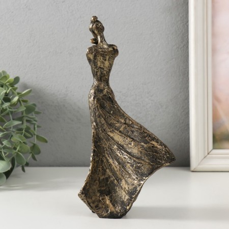 Souvenir Polystone "Girl - Hug" under bronze 11x7x22 cm-4