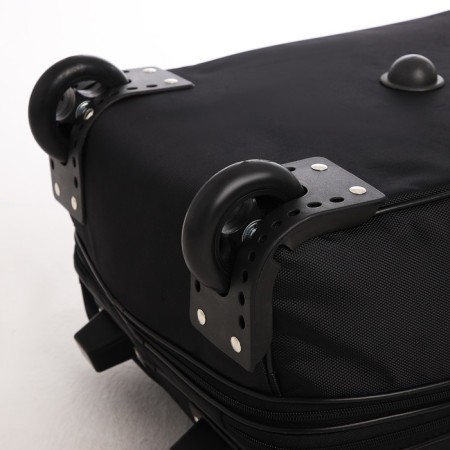 Small 20 suitcase "," Cartes factory ", lightning department, extension, external pocket, 2 wheels, black color-5