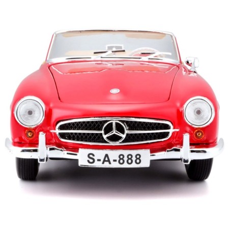 MASTO DIE-CAST 1955 Mercedes-Benz 190sl, opening doors, 1:18, red color-1