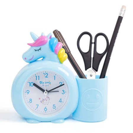 Clock - organizer with the alarm clock "Cute unicorn", discrete move, d -6.5 cm, 12.5 x 9 cm, aa