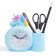 Clock - organizer with the alarm clock "Cute unicorn", discrete move, d -6.5 cm, 12.5 x 9 cm, aa