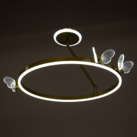LUSTER "Butterflies" LED 68W 3000-6000K gold 50x50x27.5 cm Bayerlux-3