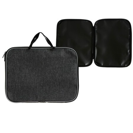 Folder with handles Textile A4, 350 x 270 x 20 mm, "Office", nylon 600D, linen, gray, pm/1