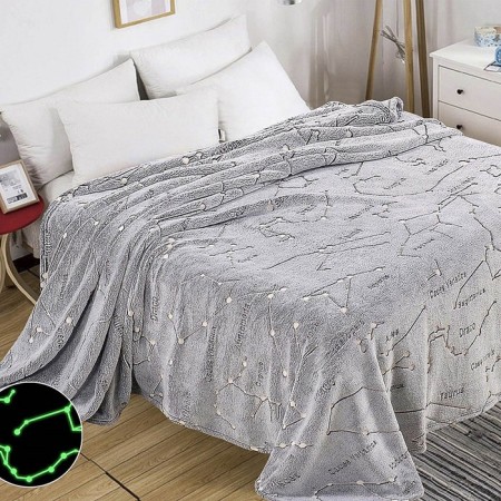 Plaid luminous 180x200 cm "Constellation", Velsoft 260g/m