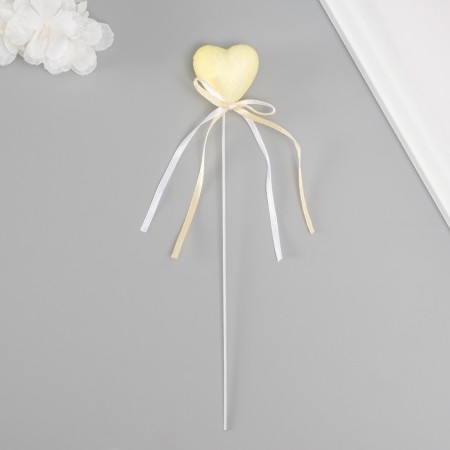 Decor for creativity "Heart" (UP. 12 pcs.) Length 20 cm, ivori