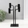 Summary Metal for 4 candles "City lights" d = 2 cm black 17.5x17.5x33 cm
