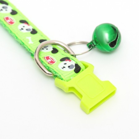 Two -layer collar with fastx "delicious" 30 x 1 cm, green-5