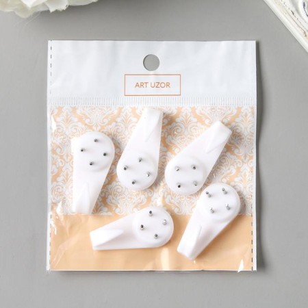 Hook plastic, universal set 5 pcs C184 4x2 cm-4