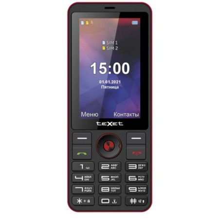 Cell phone Texet TM-321 Black Red