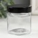 Bank for candles glass with a hexagon lid is a transparent 100 ml 5.5x5x6.5 cm