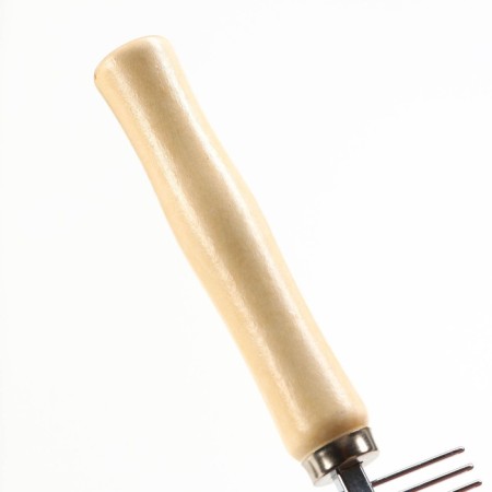 Wood comb double -sided with a wooden handle, 17 x 5.5 cm-2