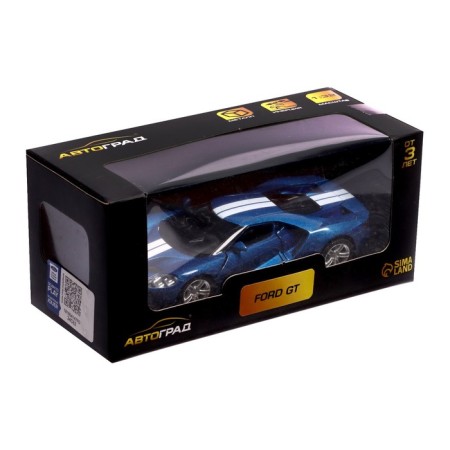 Metal Metallic Ford GT, 1:32, inertia, doors open, blue color-4