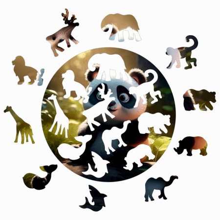 Figure puzzle "Panda", size 25 cm-1