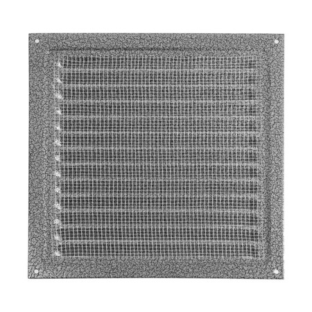 Ventilation grate Zein Lux RM2525CR, 250 x 250 mm, with a grid, metal, silver-5