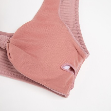 Female swimming top minaku monophonic, powder color, size 48-6