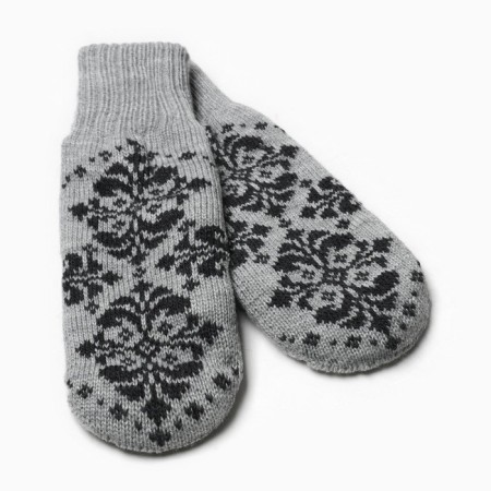 Female mittens, light gray, size 18-1