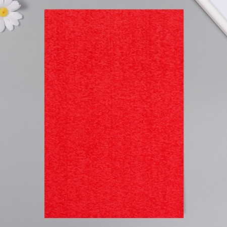 Foamiran terry "red" 2 mm (set of 5 sheets) A4 format format-3