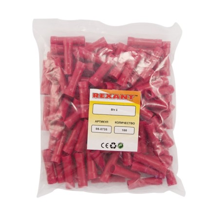 Connective sleeve isolated L-32 mm 6-10 mm² (GSI 10/GSI 6.0-10.0) Red rexant-1