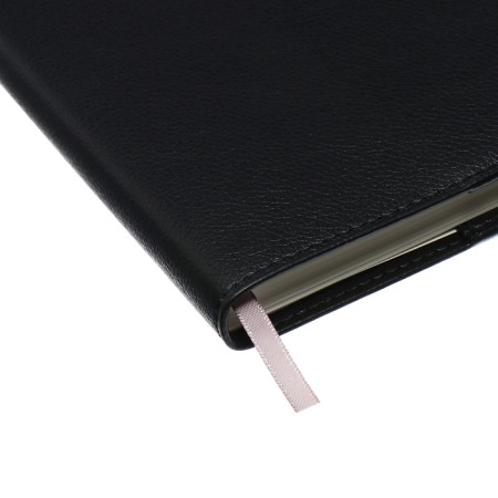 Organizer, A5, 128 sheets, a cage, a cover of leatherette, with a side bookmark, "Business", Black-2