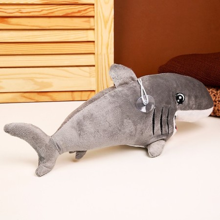 Soft toy "Shark", 39 cm, color gray color-2