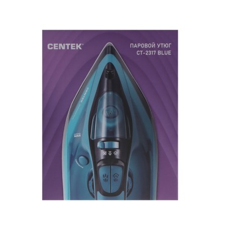 Iron CENTEK CT-2317, 2800 W, ceramic sole, 300 ml, blue-9