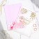 Wedding invitation with tracing paper "Pink Dreams", 13 x 18 cm