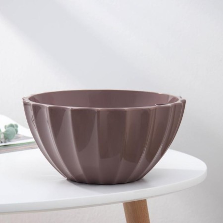 Kashpo for flowers with auto -watering “shell”, 2.4 l, d = 22cm, h = 10.5 cm, mokko color