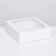 The box is folding, the lid is, with the window, white, 25 x 25 x 7.5 cm,