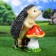 Garden figure "Hedgehog with mushroom" large 38x22x38cm