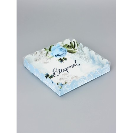 Cookie box, confectionery packaging, "March 8", 18 x 18 x 3 cm