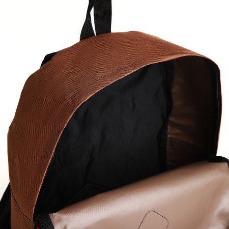 Youth backpack with lightning, external pocket, brown color-5