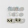 Pusets 3 pairs "Summer Stories" Panda, black and white color in silver