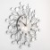 Wall clock, series: openwork, "glass drops", smooth move, d-49 cm, dial 22 cm