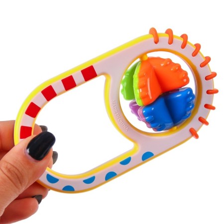 Rattle "textured handle", color mix, crush me-2