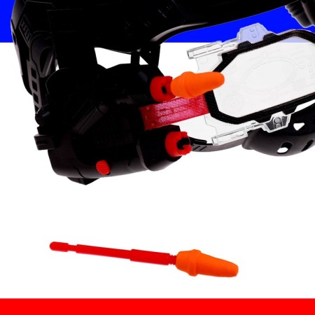 The helmet of the policeman "Super Agent", light and sound effects, works from batteries-16