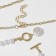 Piece "chain" pearl thread, amulet, white color in gold, 45 cm