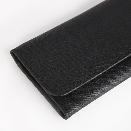 Women's wallet on the button, black color-2