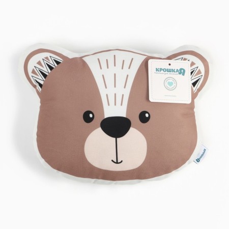 Pillow decorative baby I am "Bear", 37x27 cm, velor, 250g/m2-4