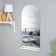 Arc mirror, with a shelf, 110 × 50 cm