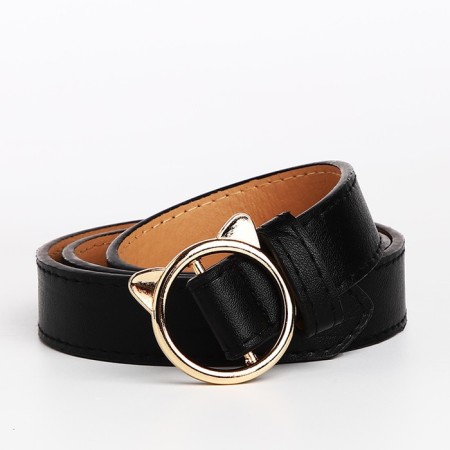 Building belt, width 2.5 cm, metal buckle, black color