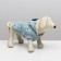 Jacket for dogs with flowers, M (DS 25 cm, Osh 26 cm, OG 37 cm), Blue