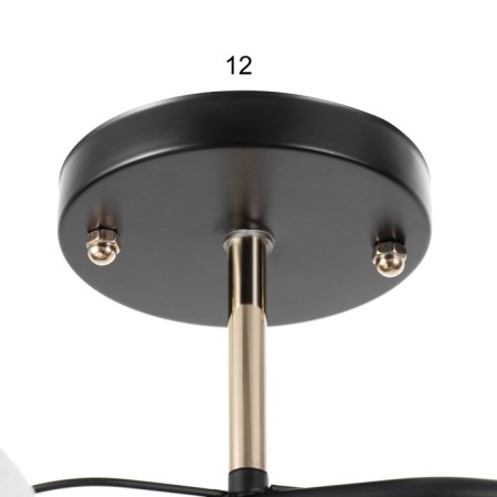 Assel chandelier 2he27 40W black and gold 46x20x27 cm-6