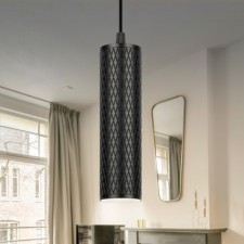 Светильник подвесной PL20 BK MR16 GU10 потолочный цилиндр, цвет чёрный