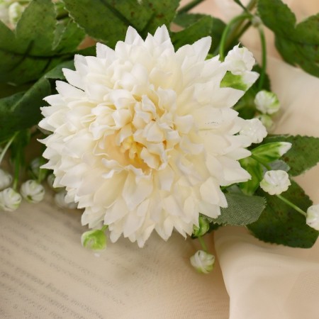 Artificial flowers "hybrid" 7x61 cm, white-1