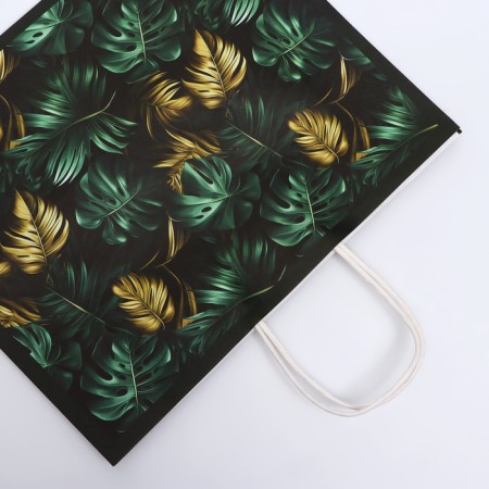 Package gift craft "gold leaves" 31.5 x 25 x 11.5 cm, 120 g/m²-3
